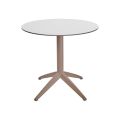 Стіл QUATRO FIX ø 80 TAUPE-WHITE1